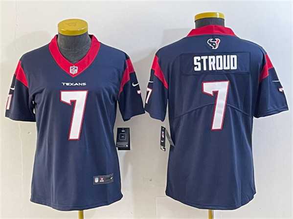 Women%27s Houston Texans #7 C.J. Stroud Navy Vapor Untouchable Limited Stitched Jersey(Run Small)